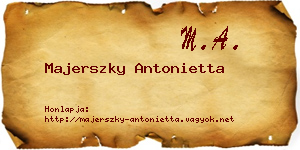 Majerszky Antonietta névjegykártya